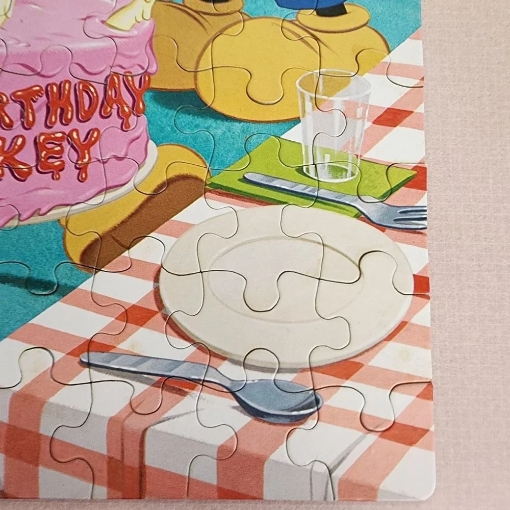 Vintage 80s Whitman Disney‎ Mickey Mouse birthday party 100 large piece puzzle